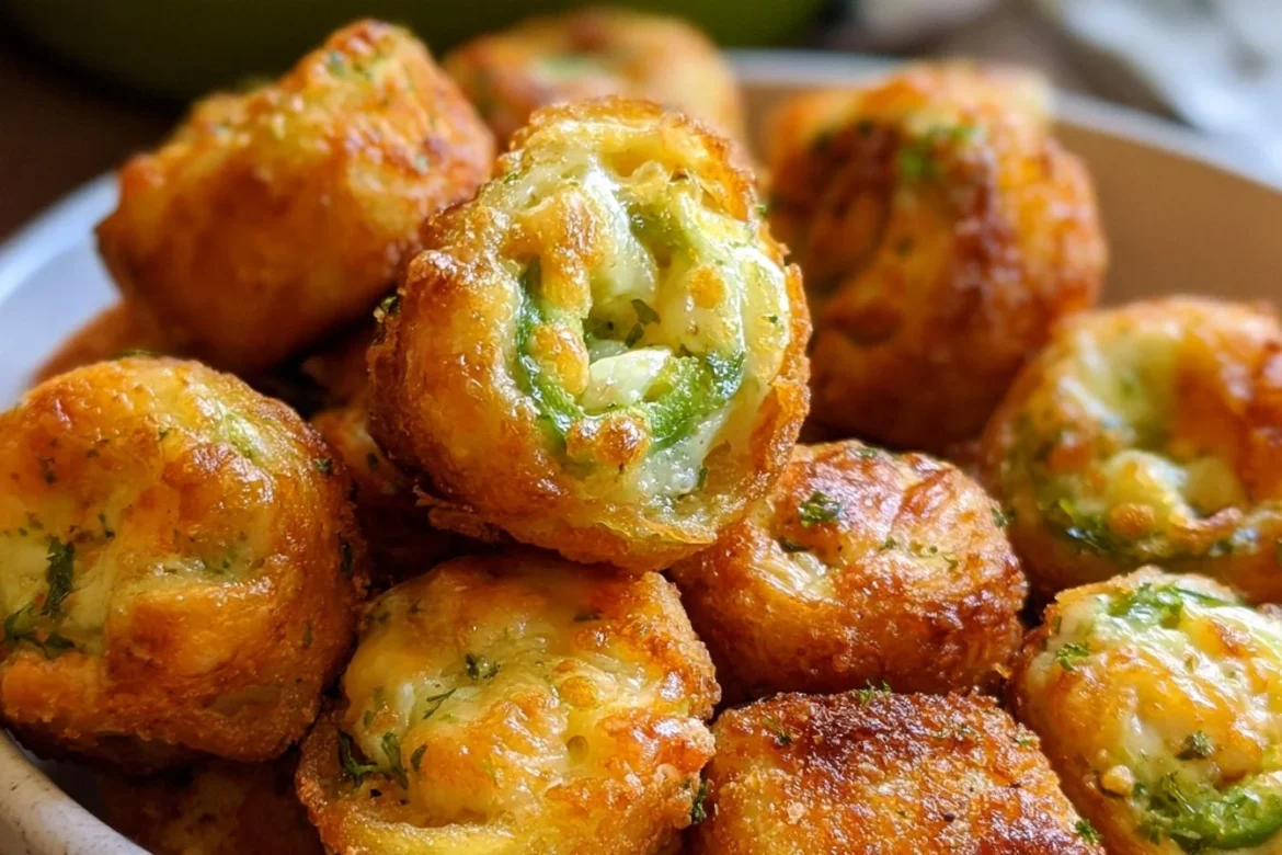 Delicious cheesy jalapeno rattlesnake bites appetizer on a serving plate