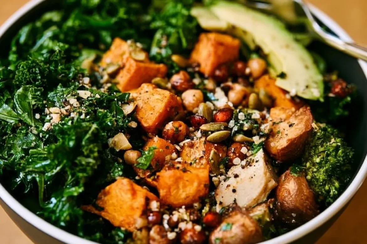 Delicious copycat Sweetgreen Harvest Bowl with fresh ingredients and vibrant colors.