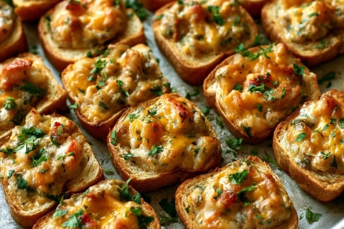 Hanky Panky appetizers served on a platter with garnishes