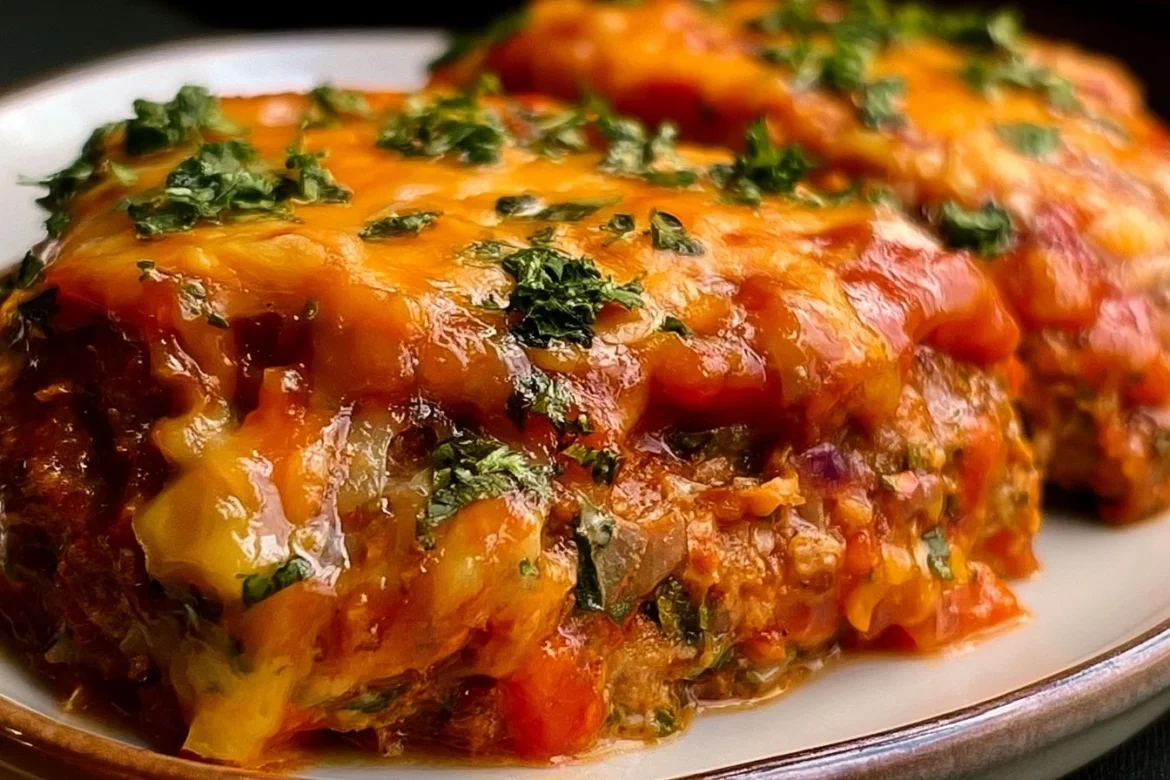Mexican Taco Meatloaf served with toppings and sides