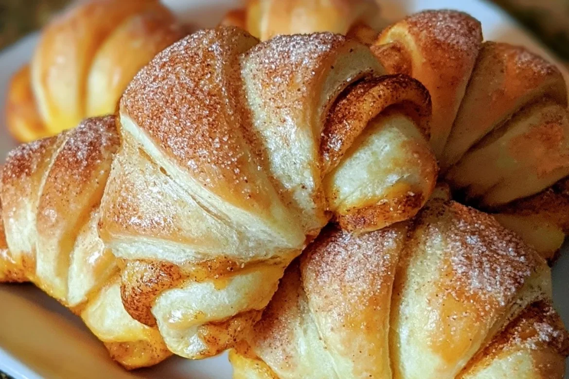Mini Pumpkin Pie Crescent Rolls baked to golden perfection