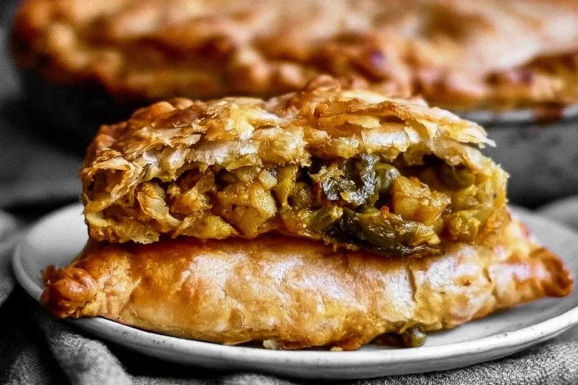 Delicious Vegan Samosa Pie made with plant-based ingredients