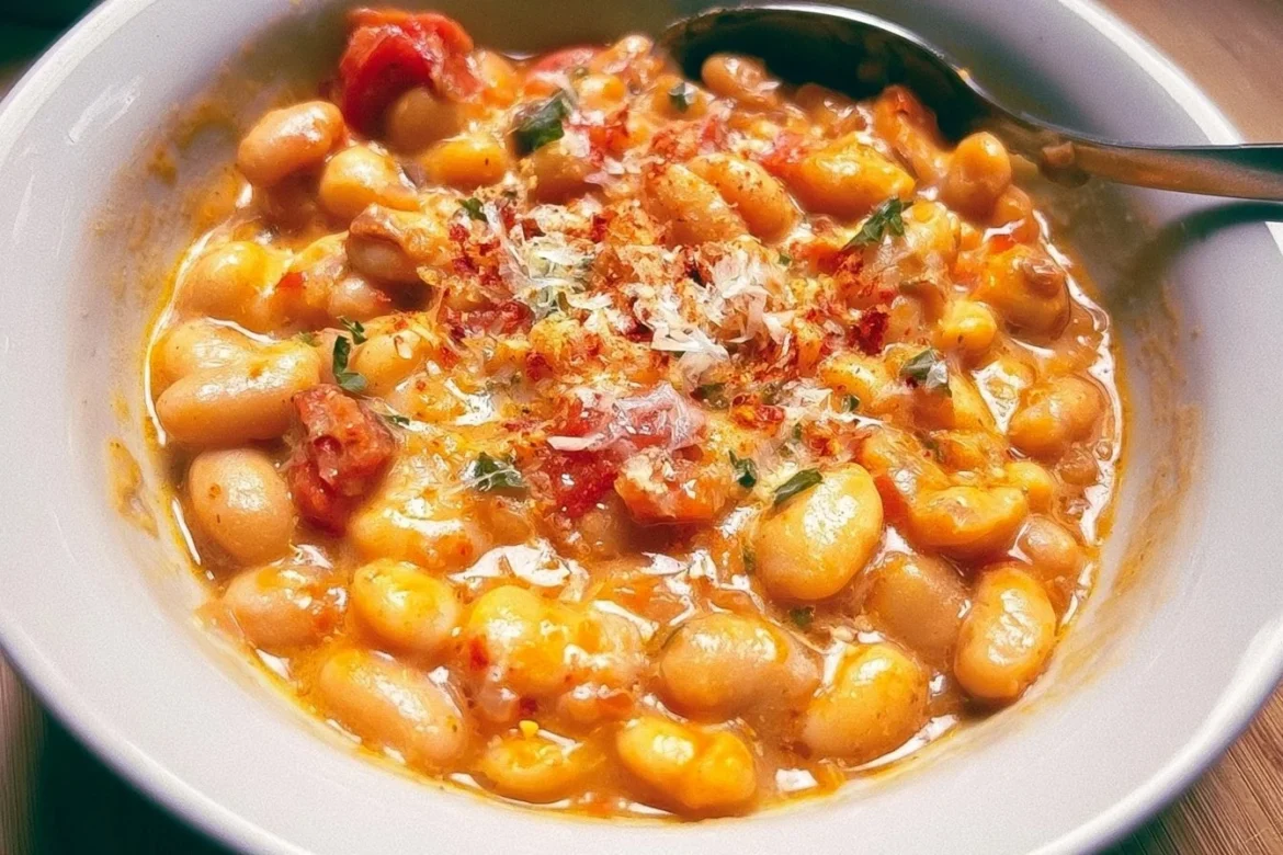 Zesty butter beans served in a bowl with fresh herbs