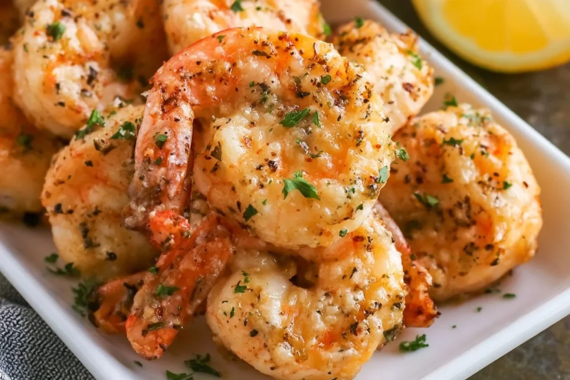 Air Fryer Garlic Parmesan Shrimp dish served on a plate