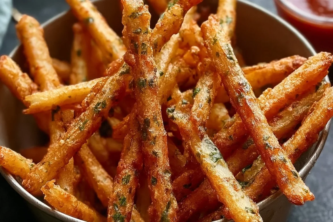 Crispy mashed potato fries served as a tasty snack or side dish.