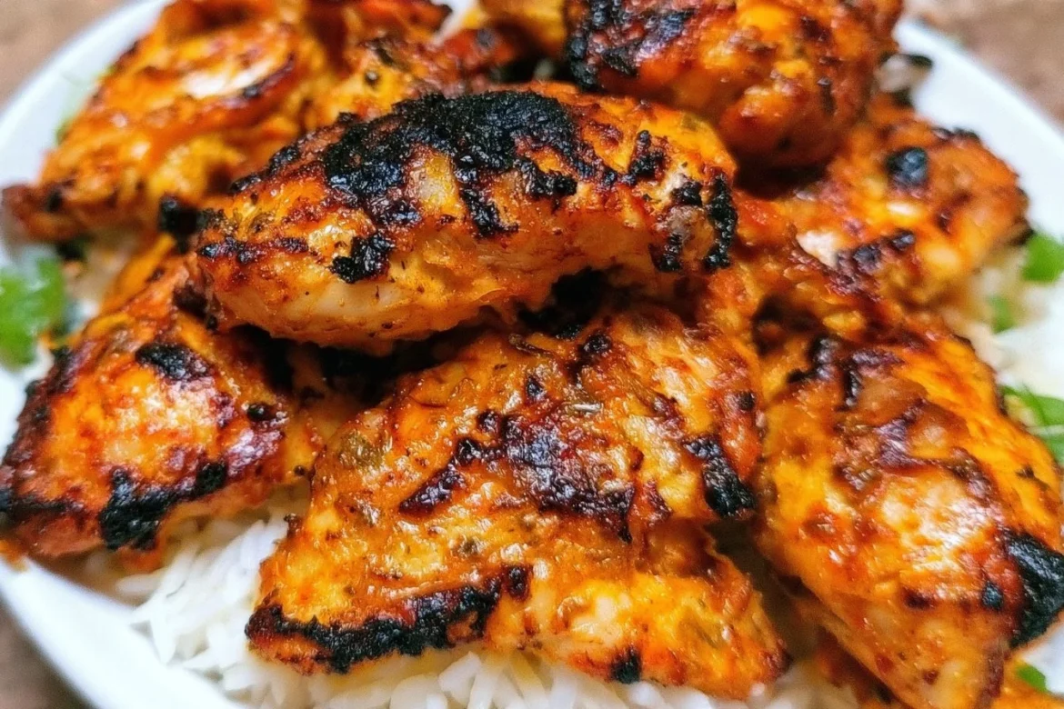 Deliciously grilled tandoori chicken marinated in spices