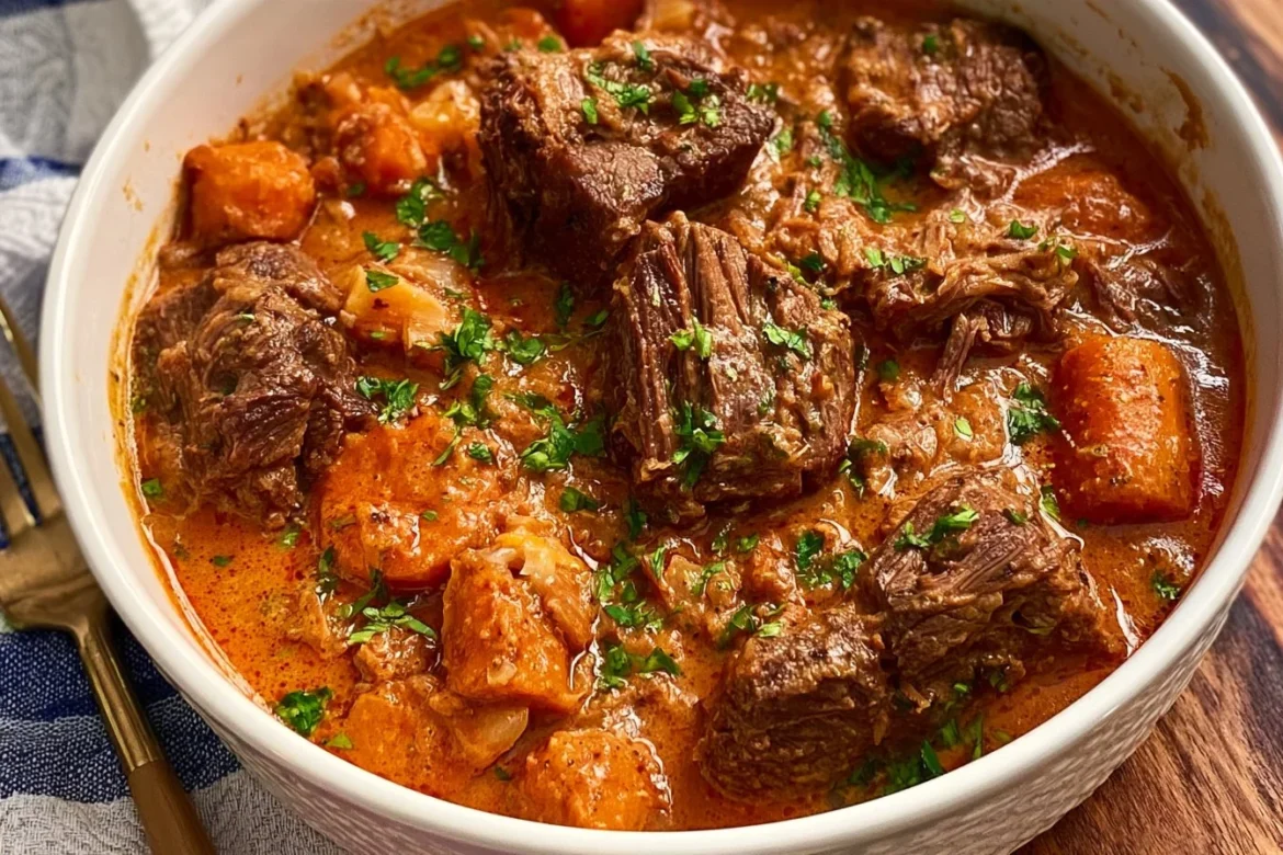Delicious Indian Butter Pot Roast served with fragrant spices and herbs.