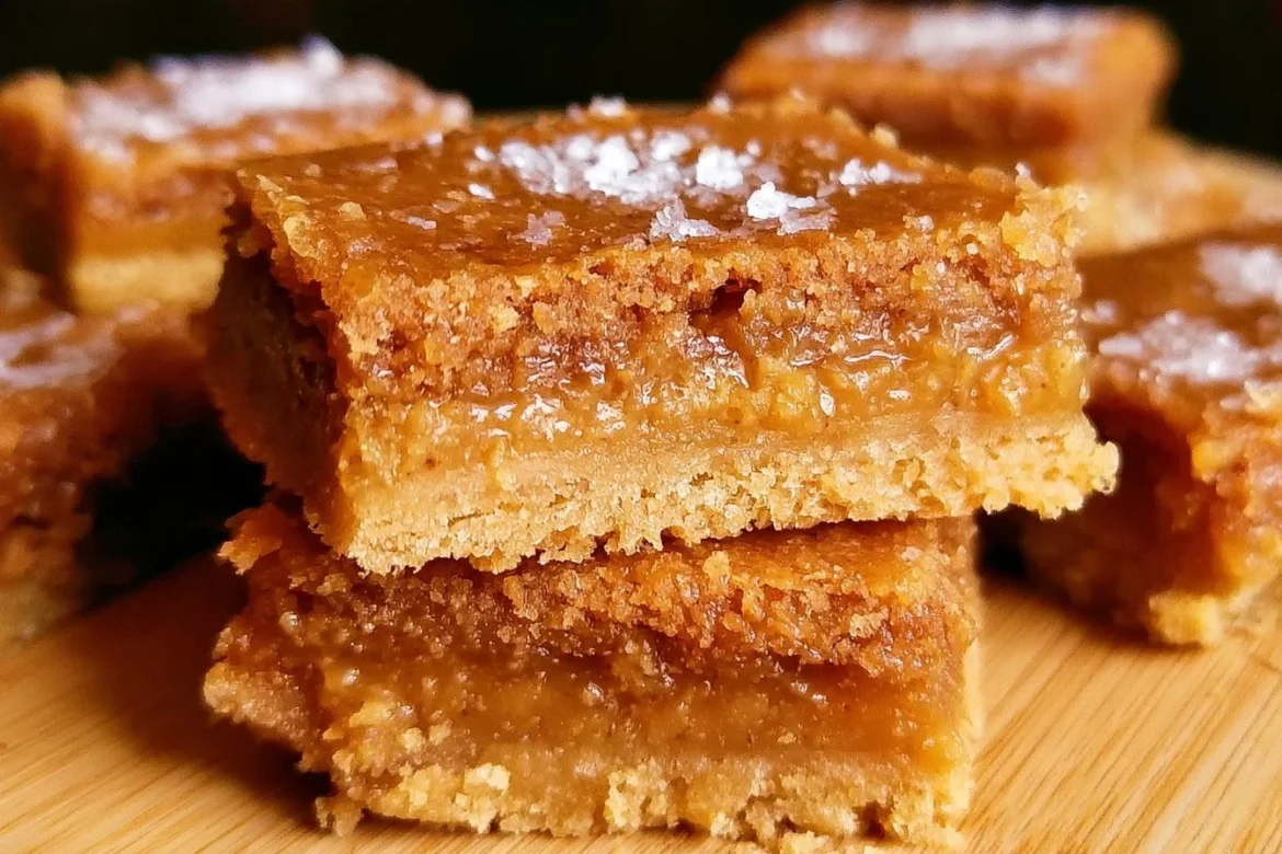 Delicious Salted Honey Bars ready to enjoy, featuring a sweet and salty flavor profile.